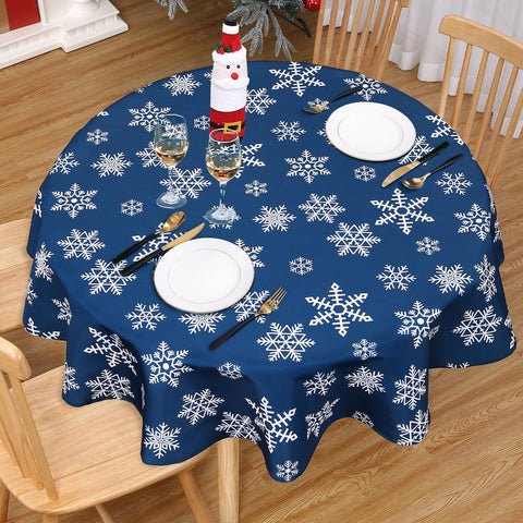 CAROMIO Christmas Tablecloth water resistant fabric keeps surfaces clean