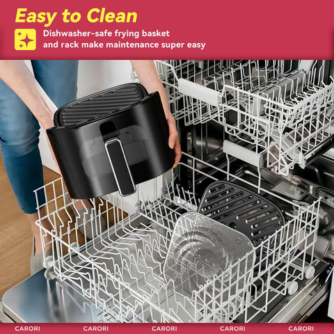 Carori Air Fryer dishwasher-safe basket simplifies cleanup