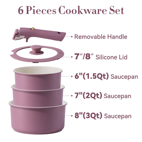 CAROTE 1.5qt saucepan with lid ready for quick daily meals.