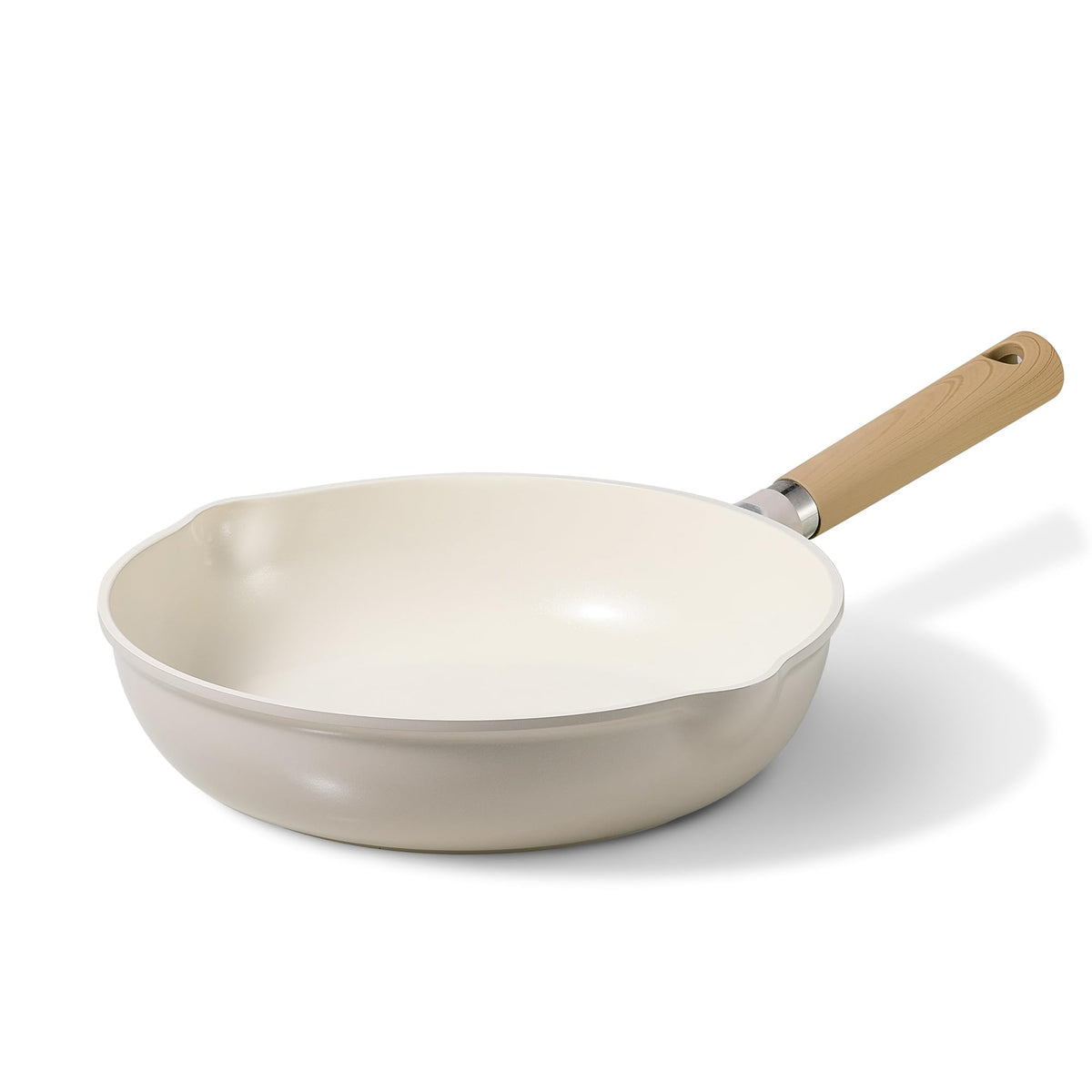 CAROTE 10-inch ceramic frying pan front view with easy-release nonstick surface.