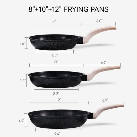 CAROTE 10-inch non-stick pan delivering even heat across meals.