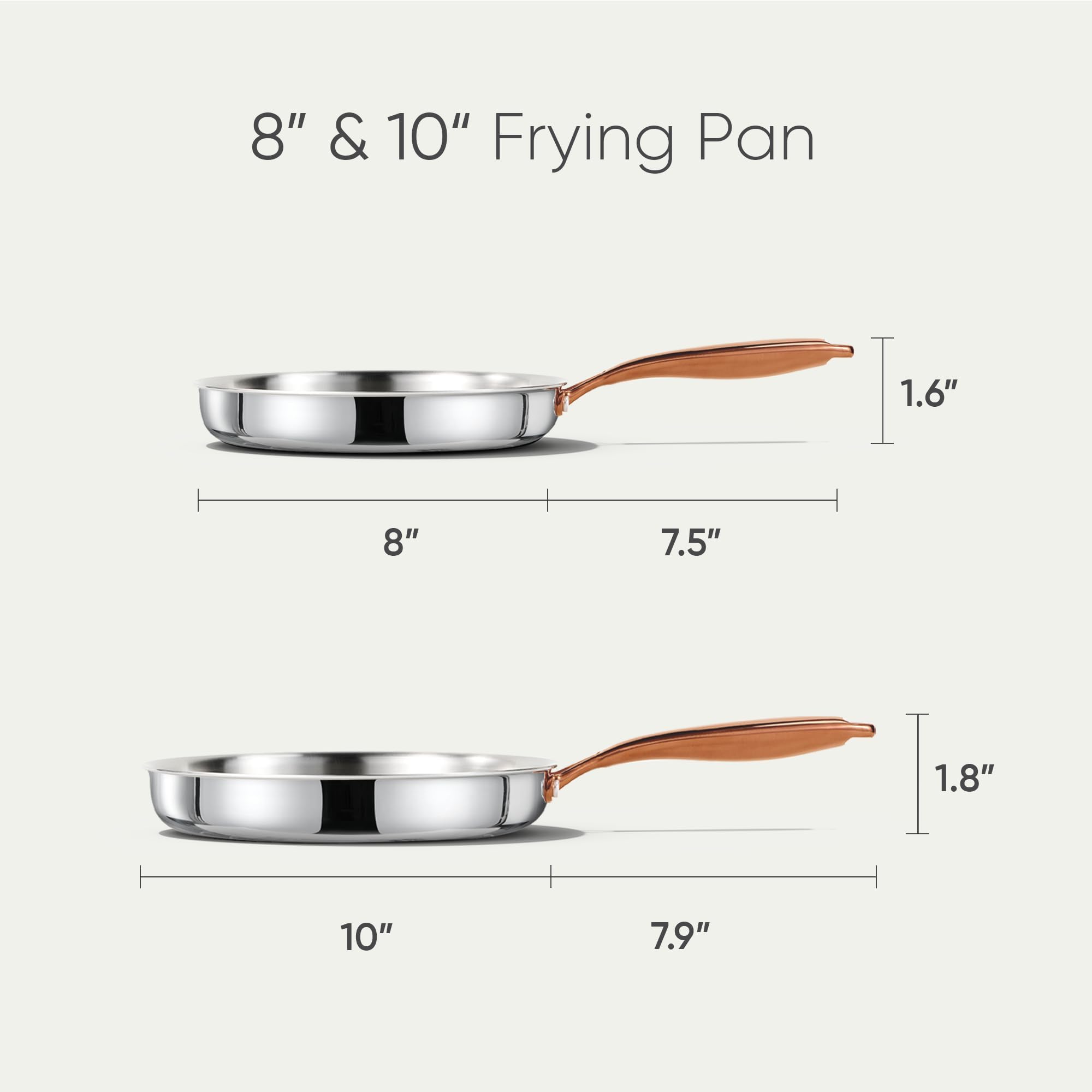 CAROTE 10-inch frying pan interior-core promotes fast, even heat distribution