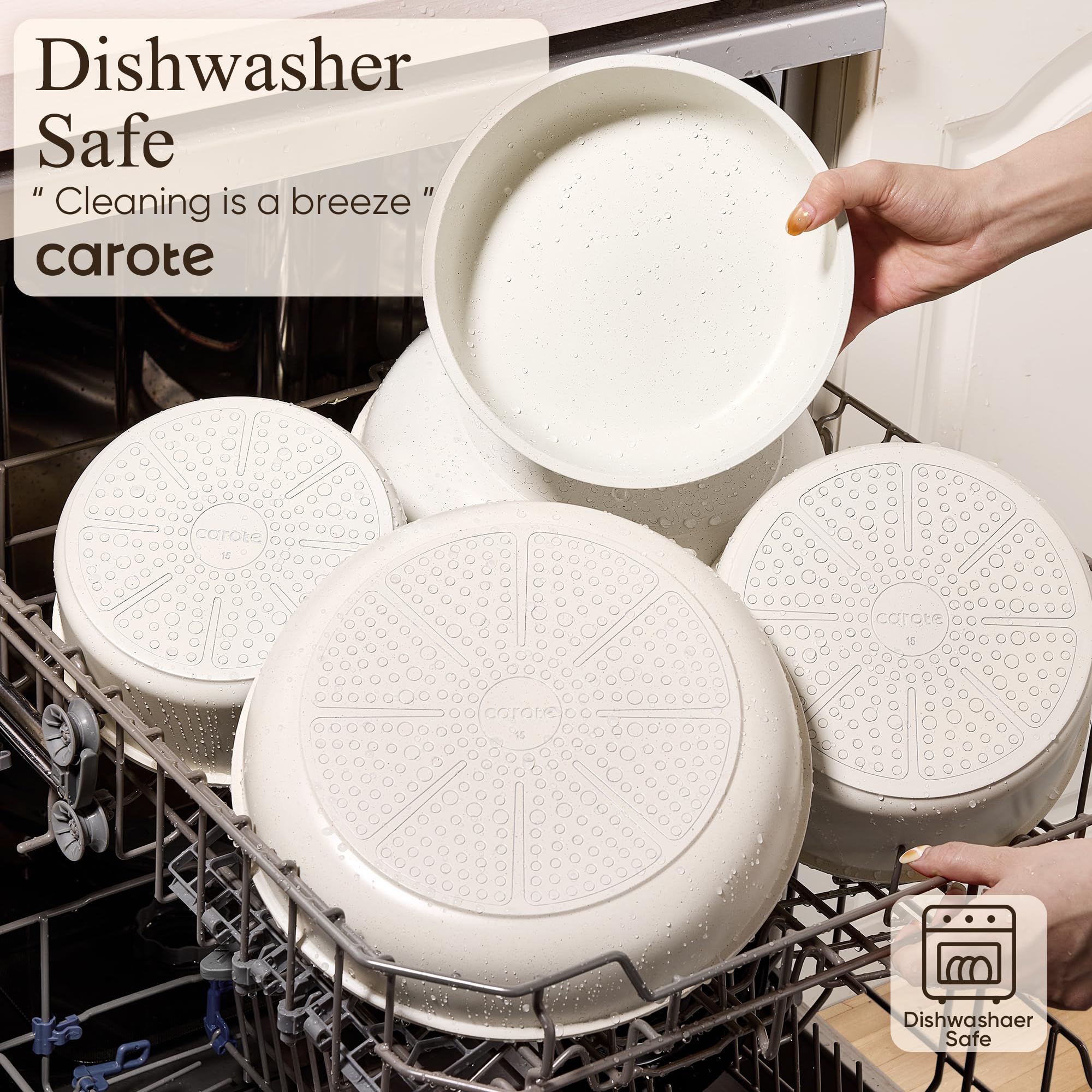 CAROTE 10in fry pan with even heat distribution for searing