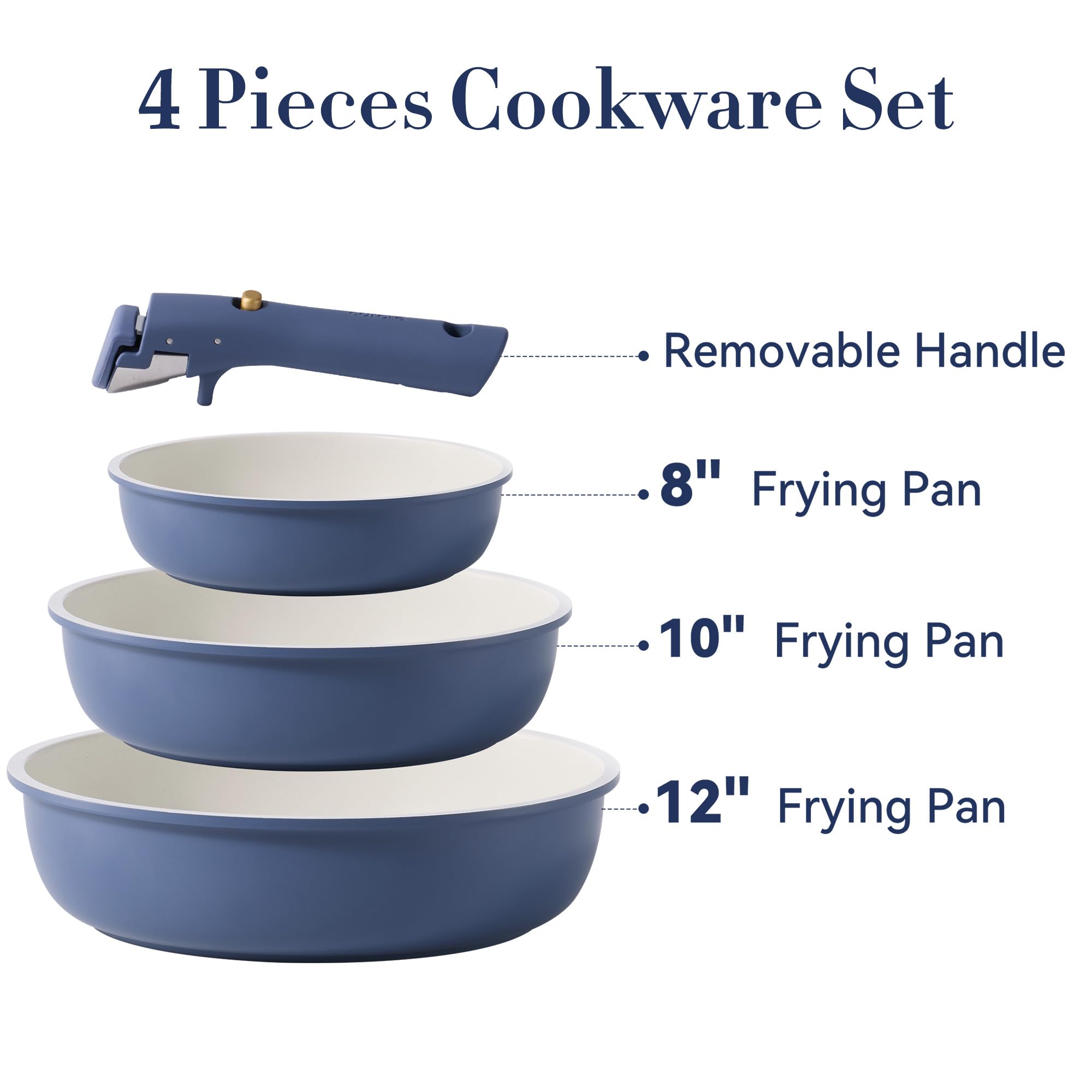 CAROTE 10-inch frying pan with nonstick surface for effortless flipping.
