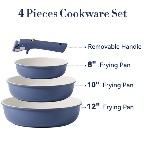 CAROTE 10-inch frying pan with nonstick surface for effortless flipping.