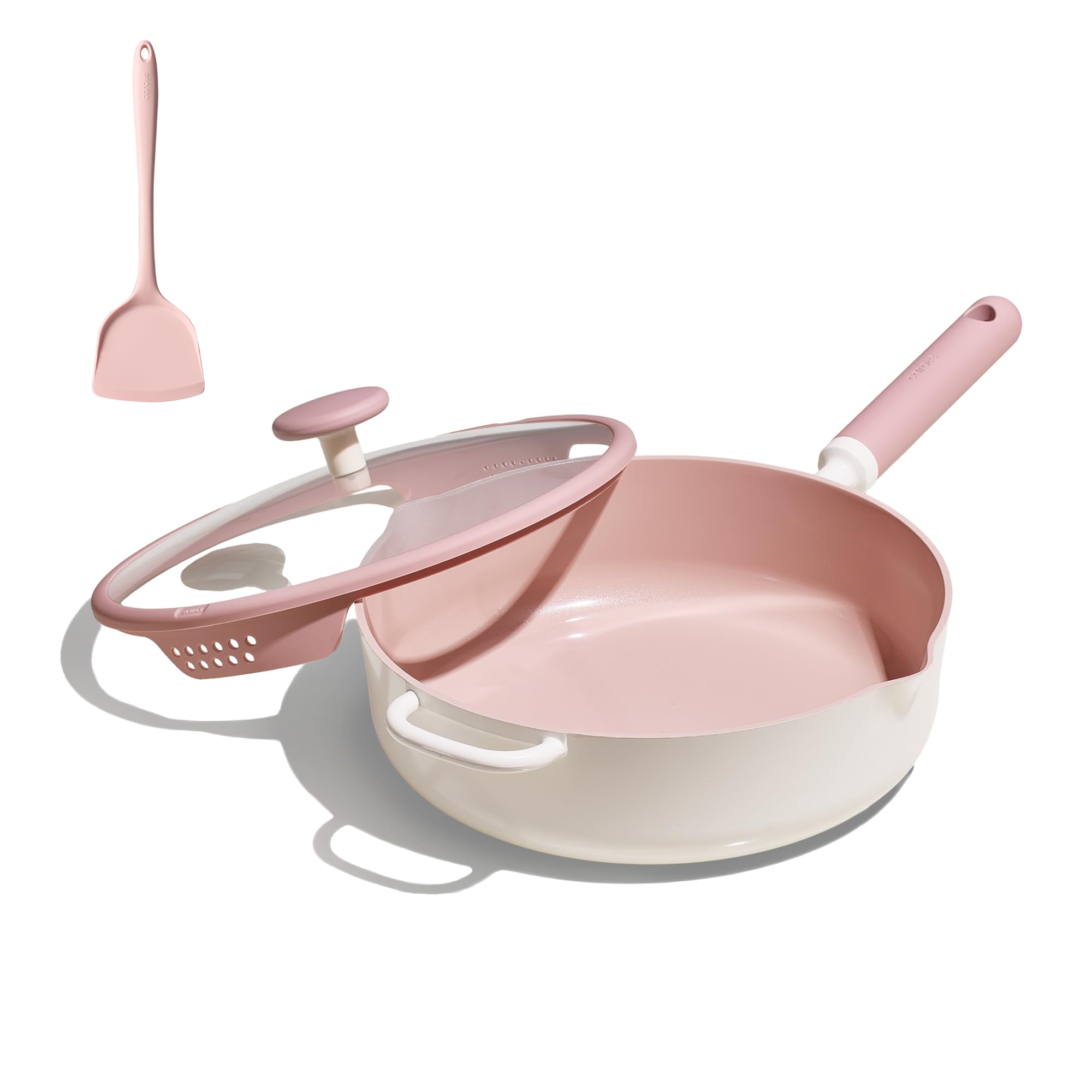 CAROTE 11-inch nonstick deep frying pan with lid for healthy cooking.