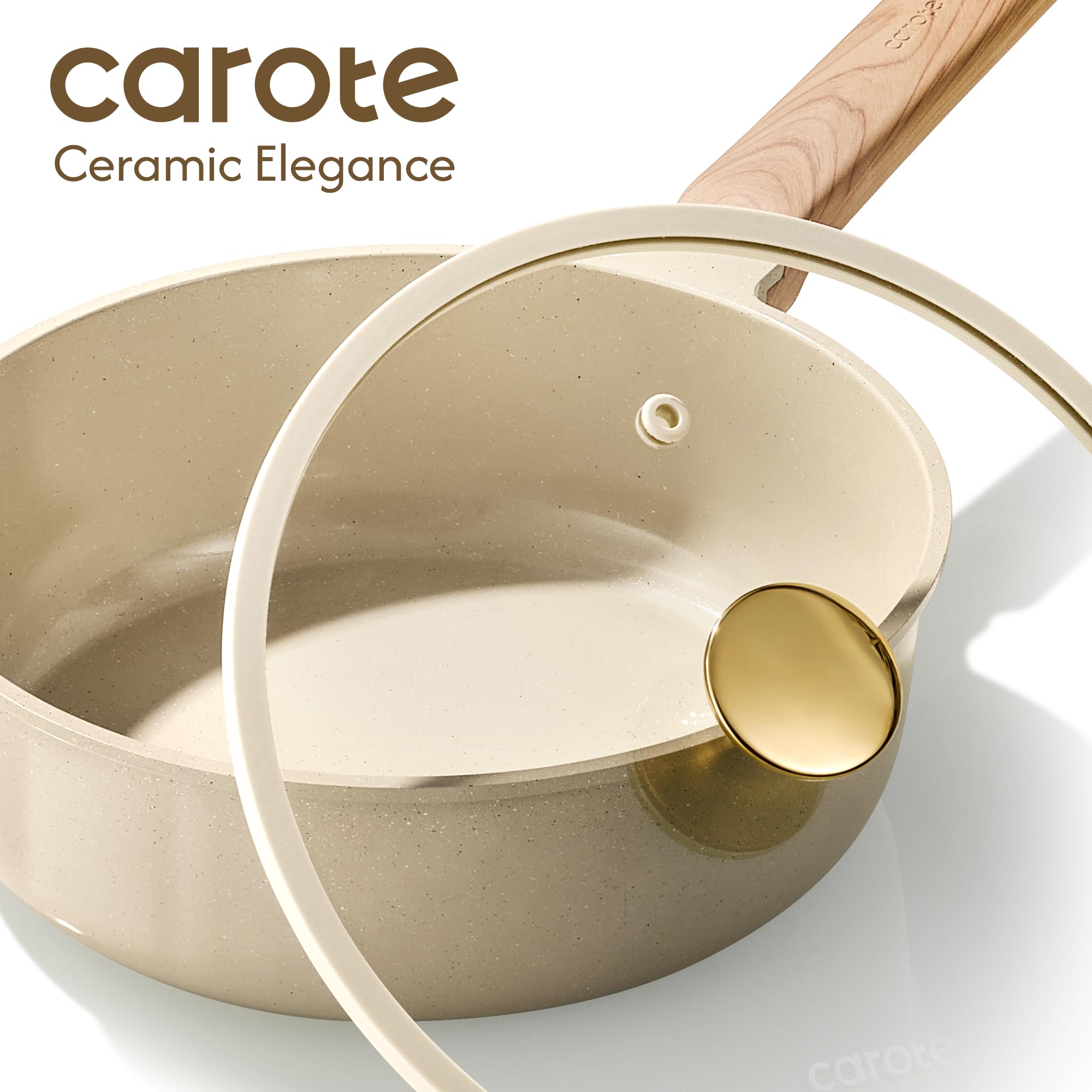 CAROTE ladle for safe serving and heat-resistant handling.
