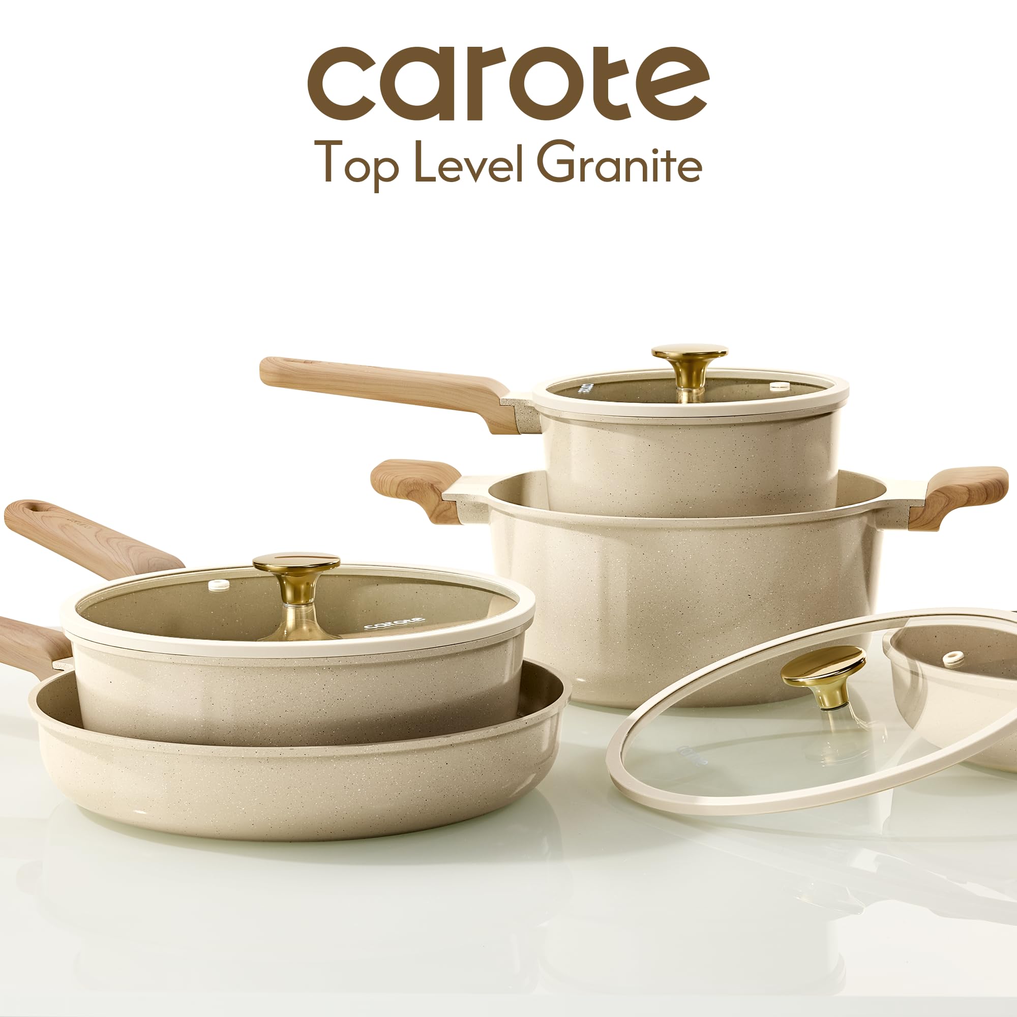 CAROTE nonstick coating supports easy food release and quick cleanup.
