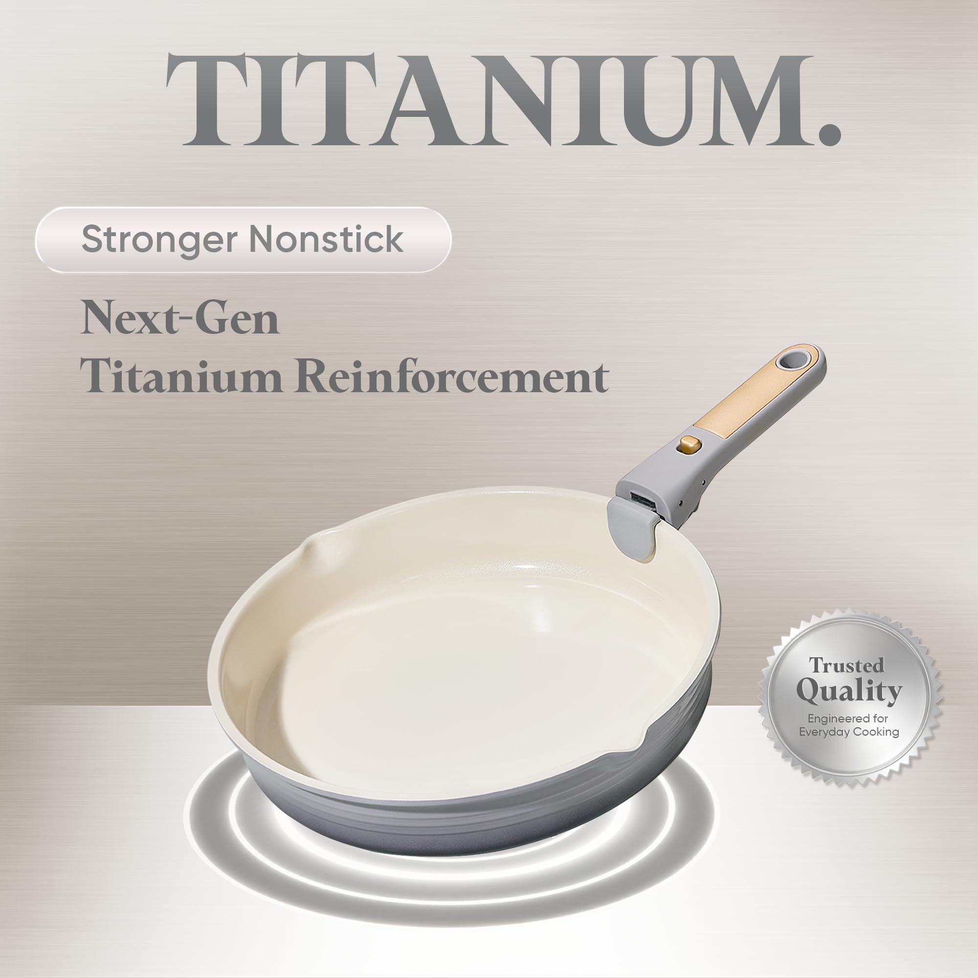 CAROTE nonstick titanium surface for effortless cooking and cleaning