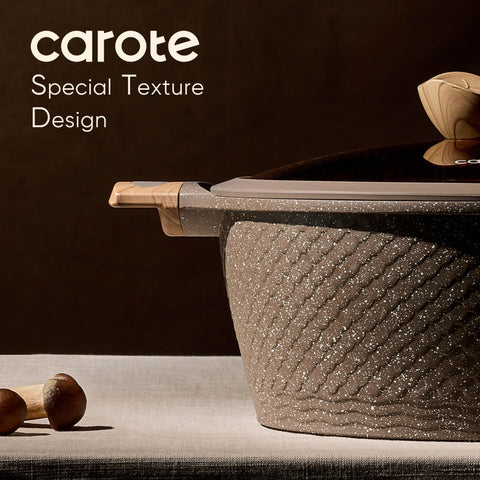 CAROTE 2-quart saucepan with lid perfect for sauces and simmering.