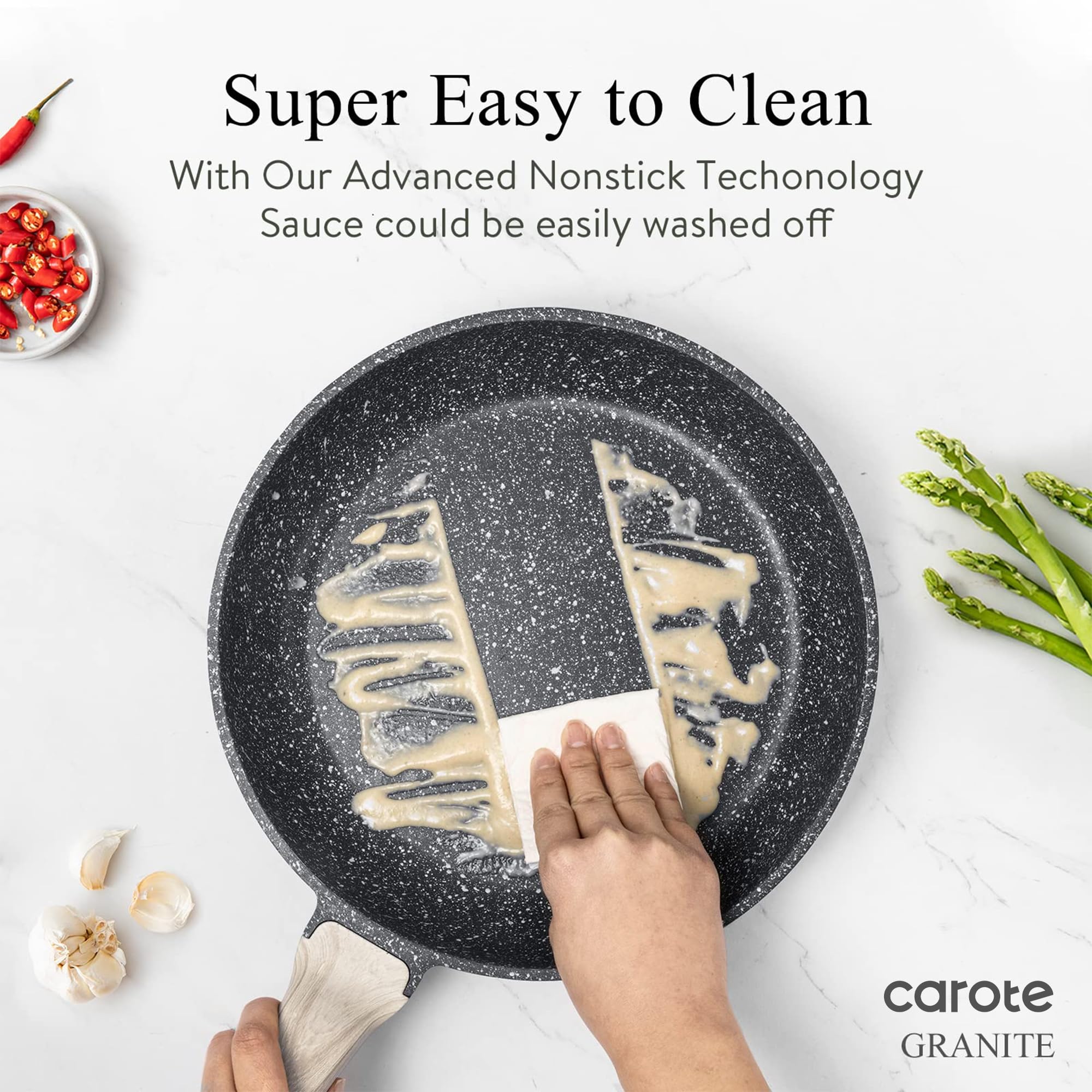 CAROTE 12-month warranty supports confident cooking experiences.