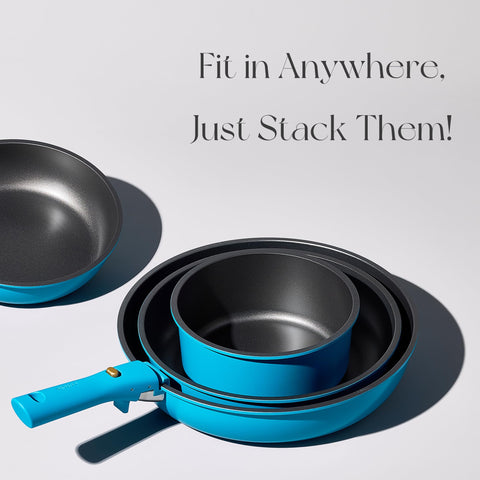 CAROTE 3-qt saucepan with lid for even heat and simple cleanup.