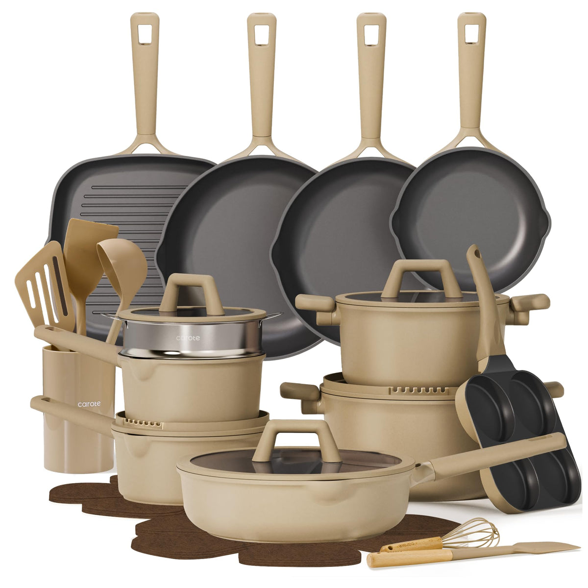 CAROTE 8-inch fry pan delivers even heat for quick searing and easy cleanup