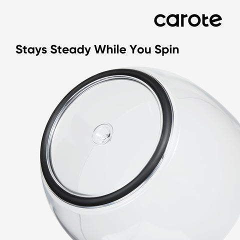 CAROTE 3.8qt salad spinner non-slip base keeps stable during use.