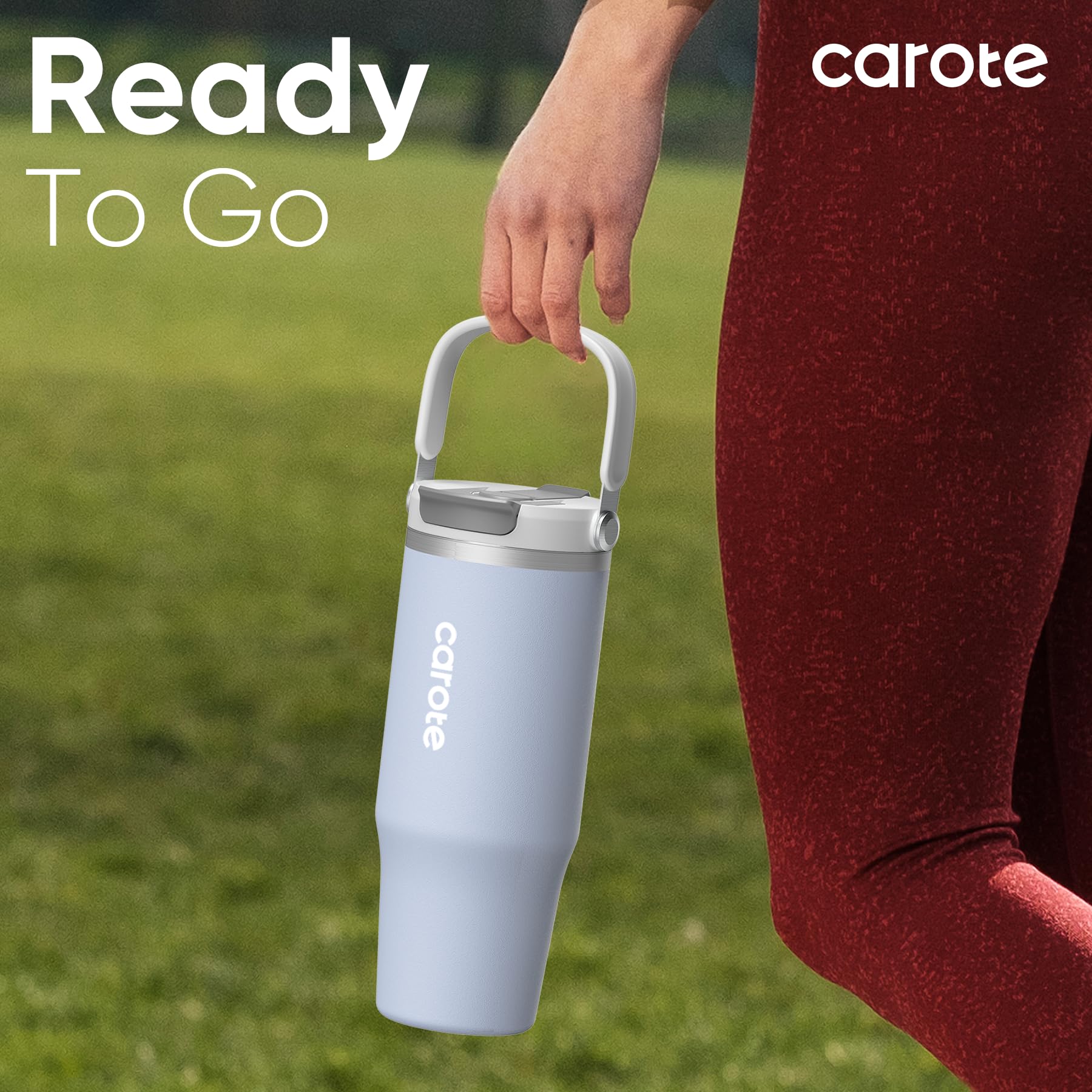 CAROTE 40oz jug outdoor blue sports cap for team outings.