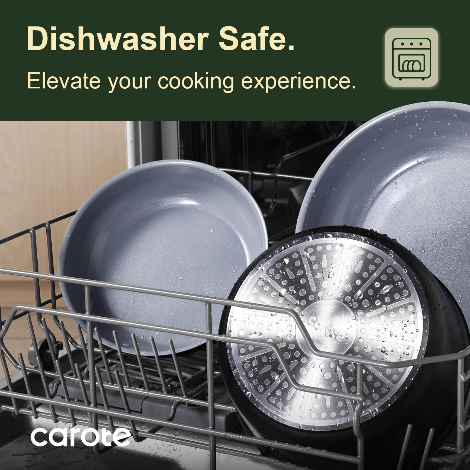 CAROTE 4pcs utensils and pot protectors for organized storage.