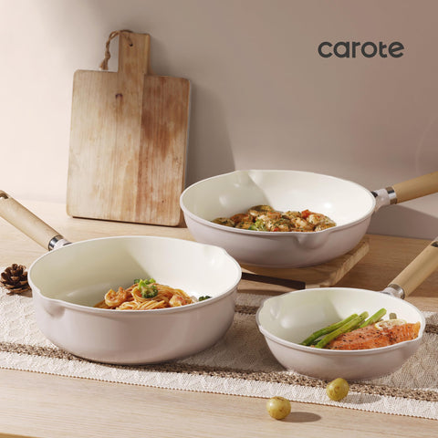 CAROTE 4-quart sauté pan expands meal prep and simmering options.
