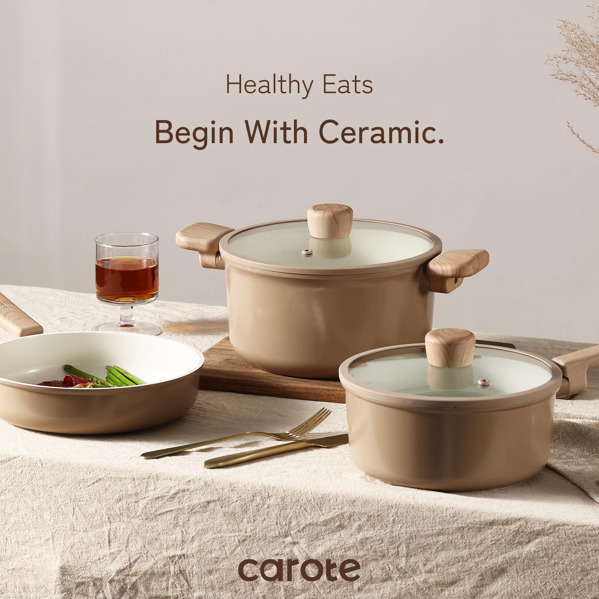 CAROTE 5.5qt casserole with lid—family-size meals made simple