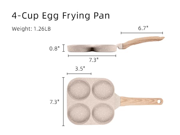 CAROTE 5mm-thick coating delivers durable, long-lasting nonstick performance.