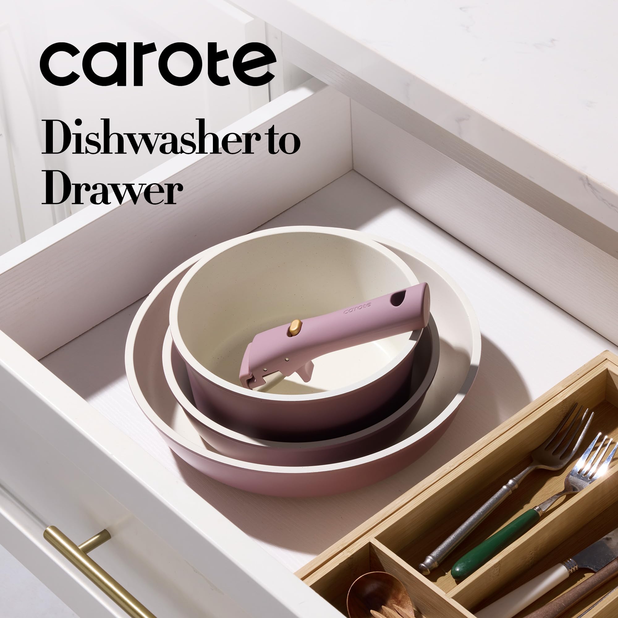 CAROTE detachable handles shown for secure grip and transfer