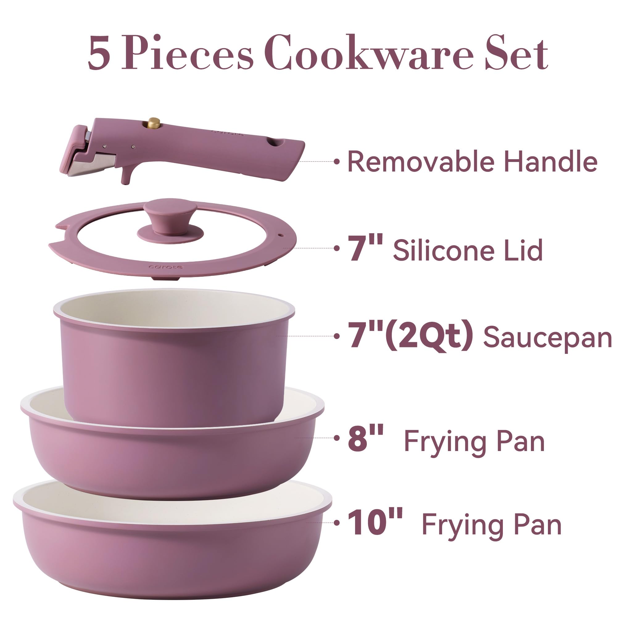 CAROTE 10in non-stick fry pan for even heating