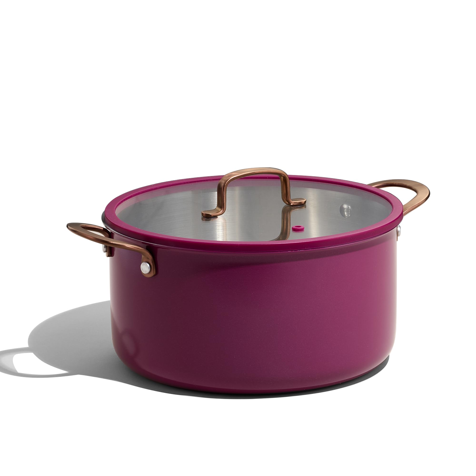 CAROTE 8QT stockpot with lid for even heat distribution, ideal for soups and stocks.