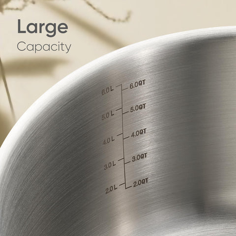 Dishwasher-safe CAROTE stockpot simplifying post-cook cleanup