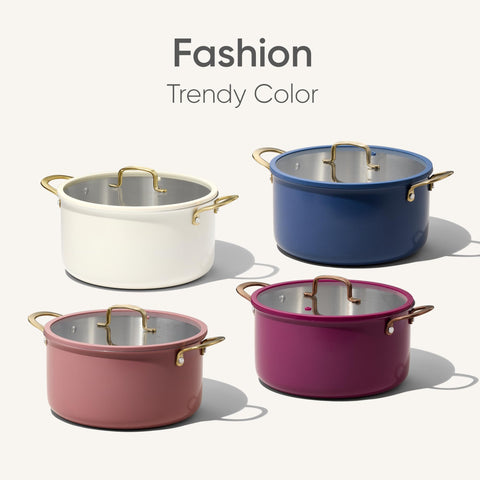 CAROTE stockpot on induction stove highlighting universal compatibility