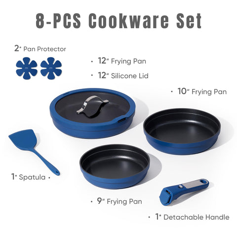 CAROTE blue 10-inch nonstick pan for easy cleanup and everyday meals