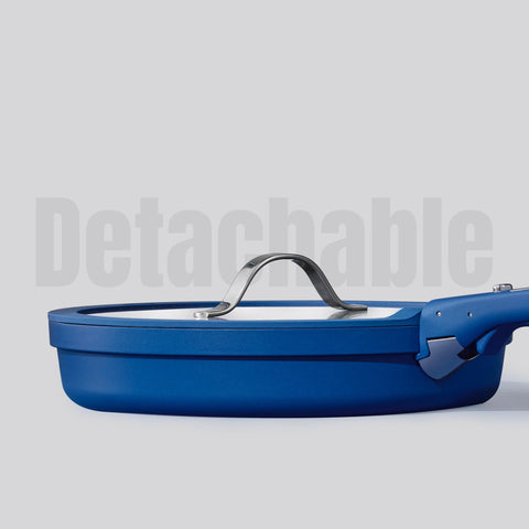 CAROTE blue 12-inch pan with lid for larger portions and even heat