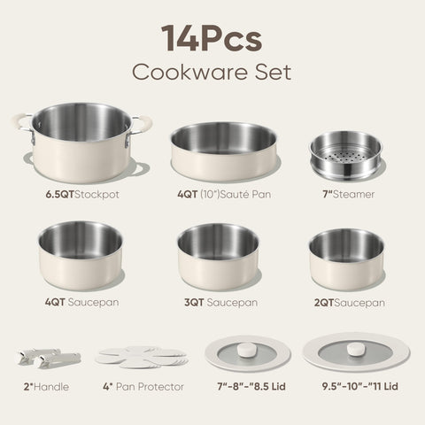 CAROTE ceramic-coated exterior adds shine and makes cleanup easy.