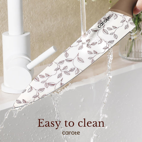 CAROTE ceramic-coated blades resist chips and stains for long-lasting shine