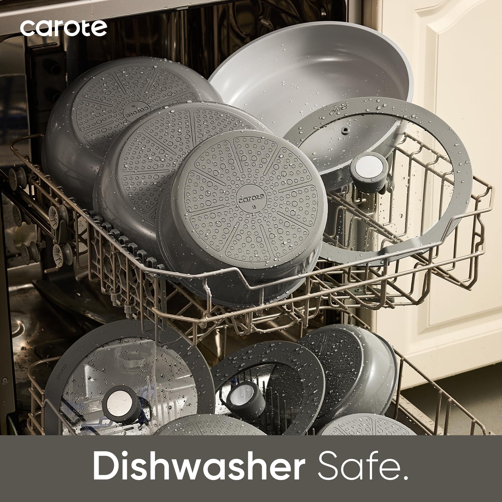 CAROTE 4 qt saucepan with lid ideal for simmering larger meals.