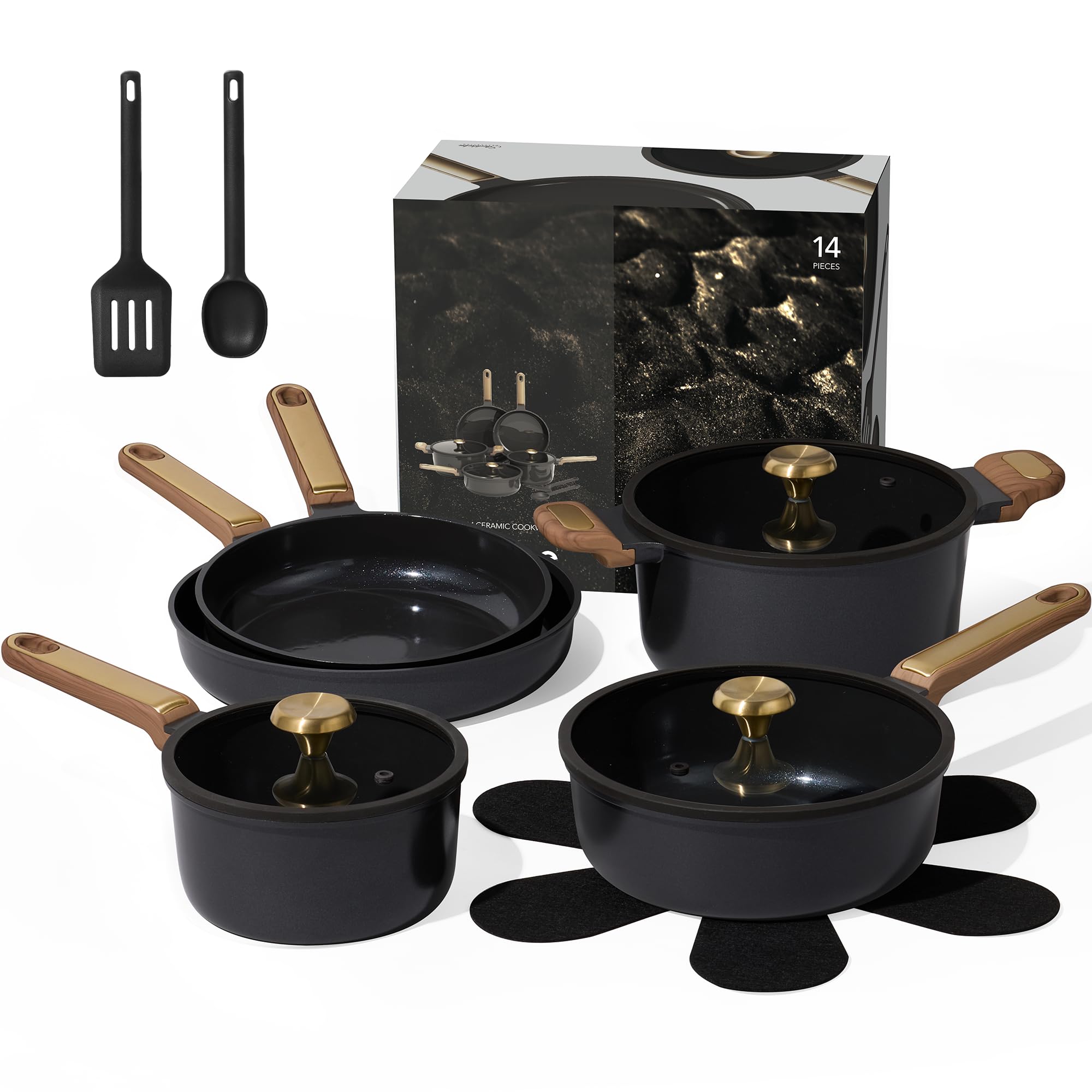 CAROTE 9.5-inch fry pan with nonstick coating for smooth cooking and quick cleanup.