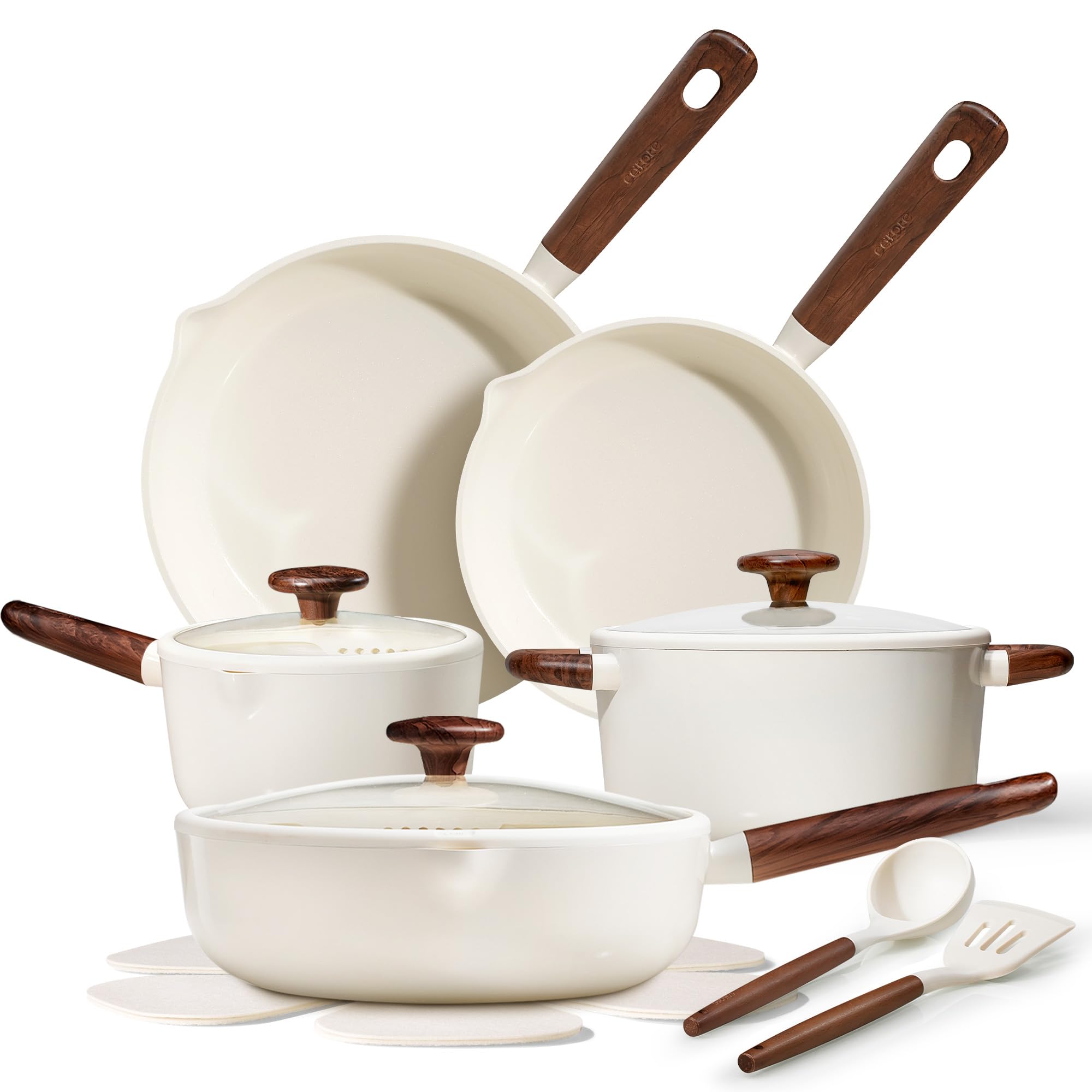 CAROTE ceramic cookware set main photo for versatile everyday cooking