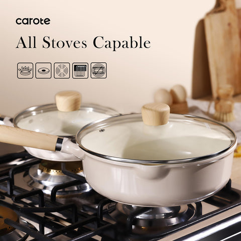 CAROTE induction-compatible pan ready for versatile stovetop cooking.