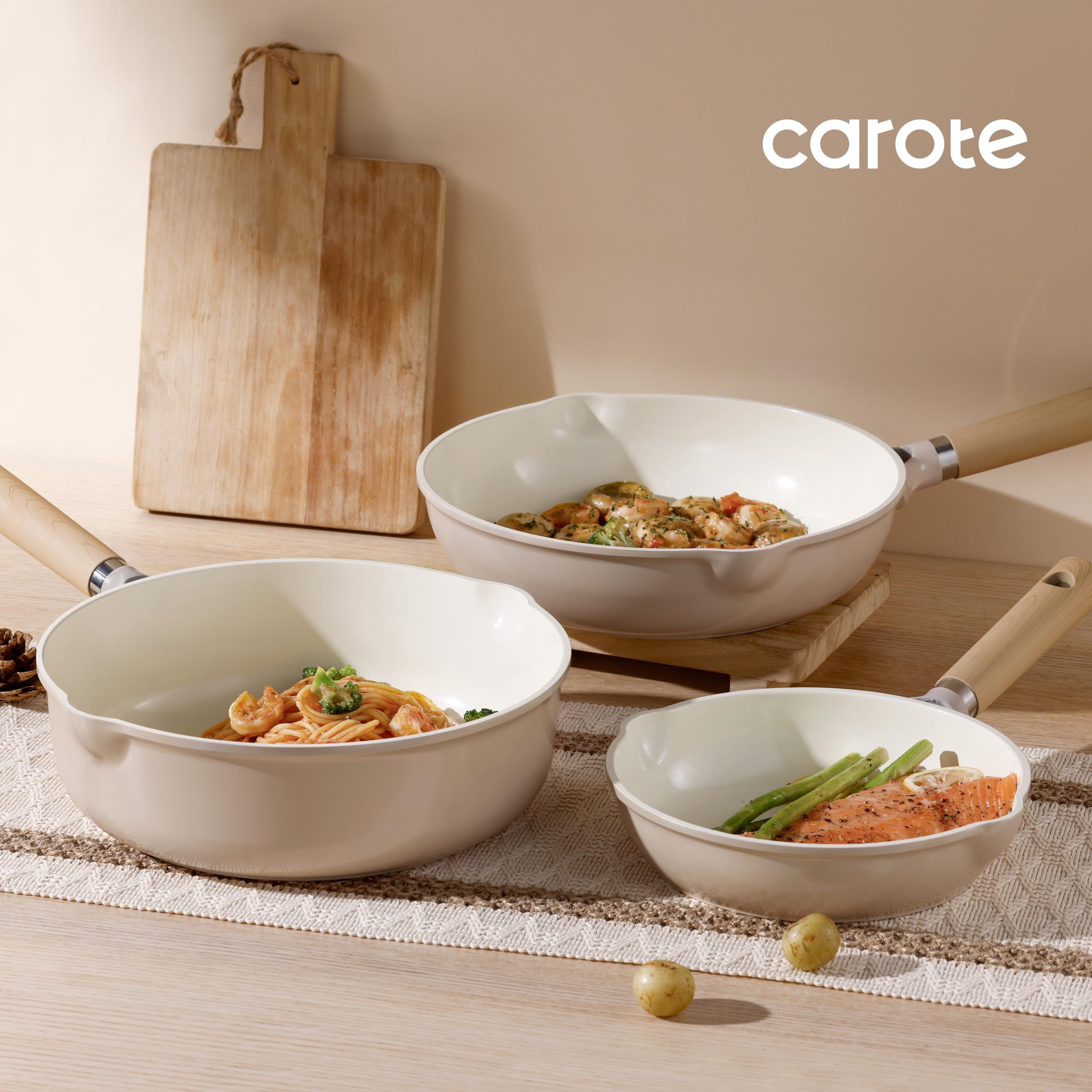 CAROTE ergonomic handle design for comfortable grip.