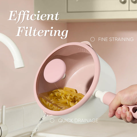 CAROTE 2qt pink saucepan with lid ideal for sauces and reheating