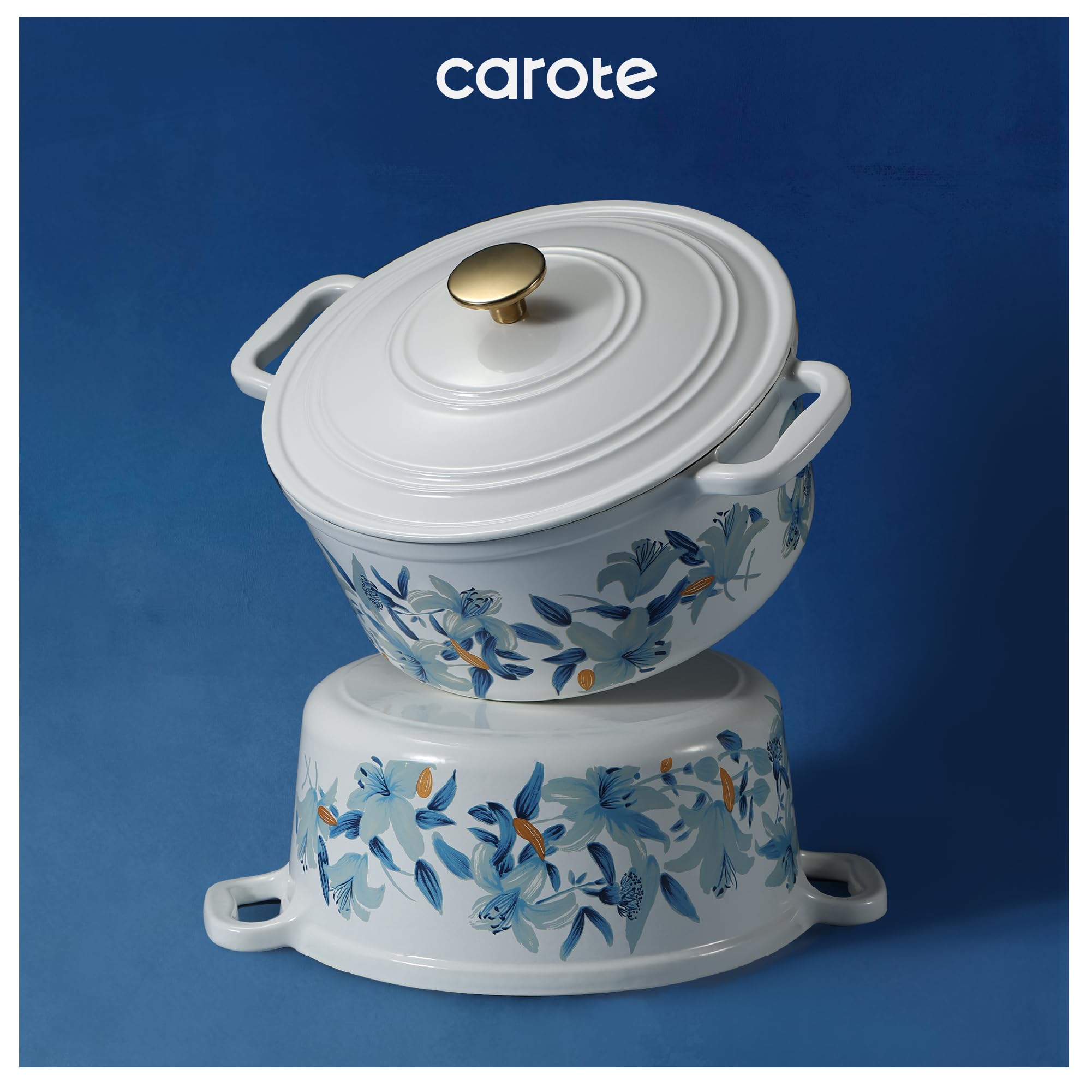 CAROTE cotton potholders with the pot for safe, easy handling