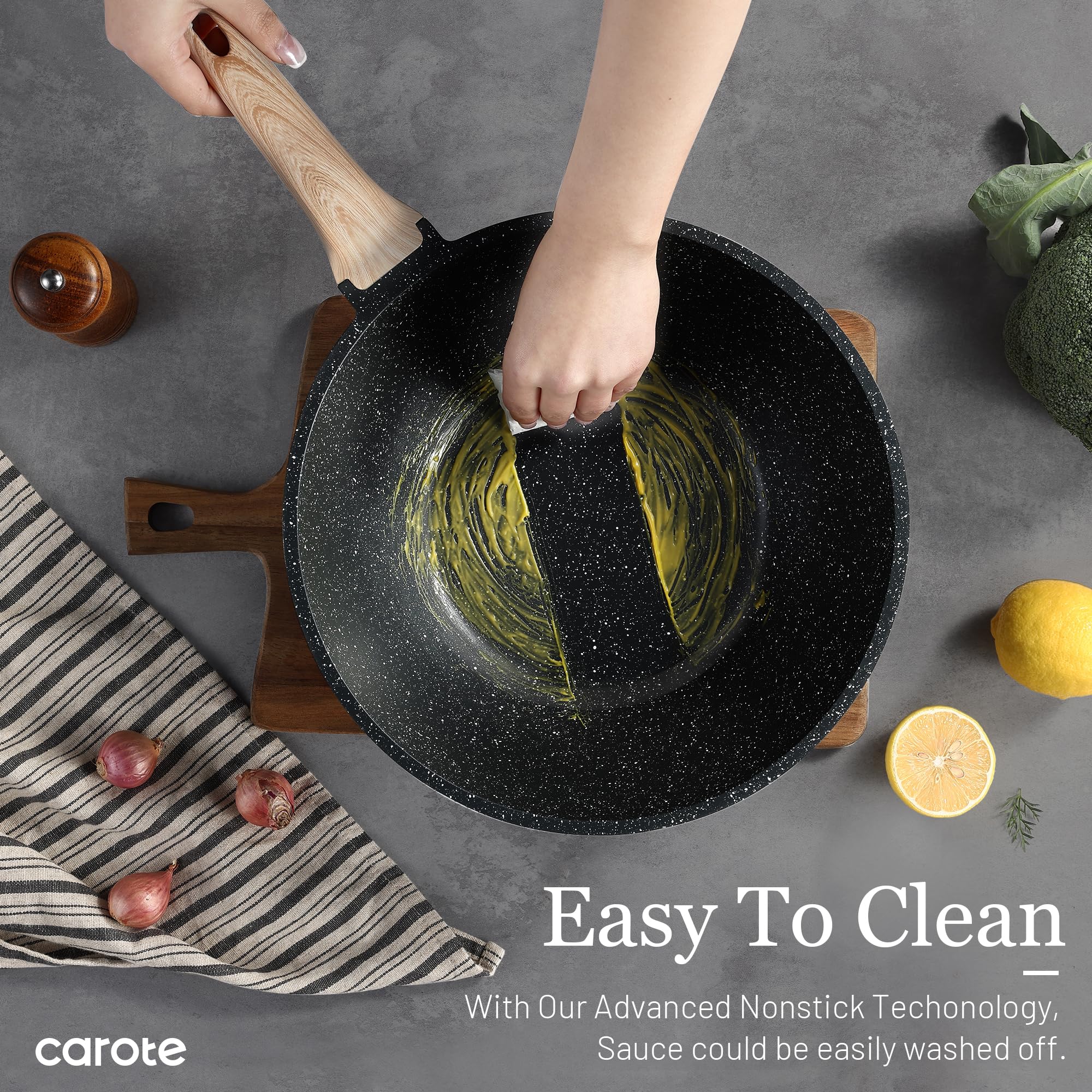 CAROTE die-cast aluminum body resists warping for durable family use