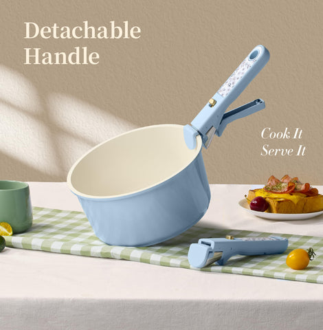 CAROTE dishwasher-safe ceramic cookware simplifies cleanup after meals.