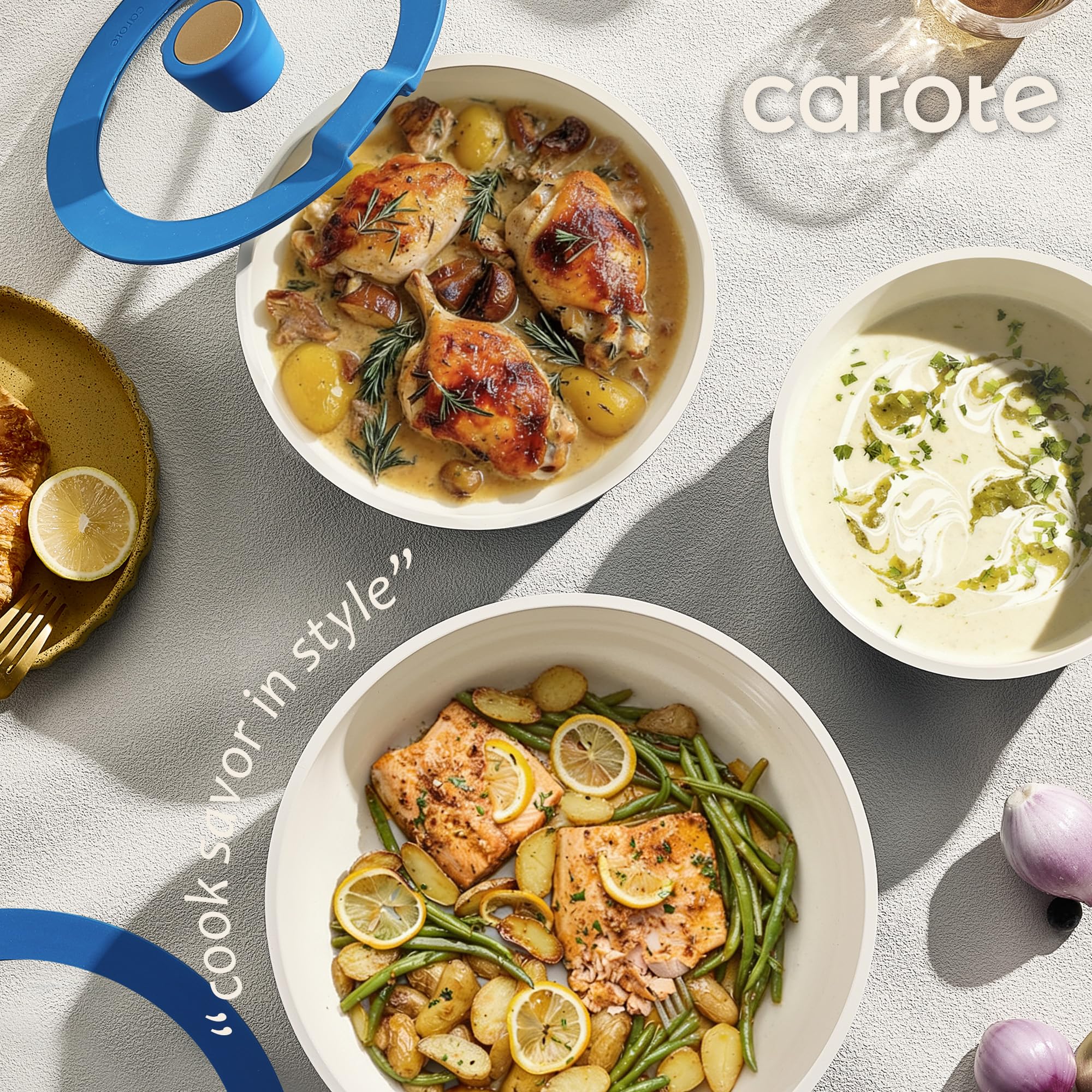 CAROTE dishwasher-safe pots and pans for effortless cleanup after meals