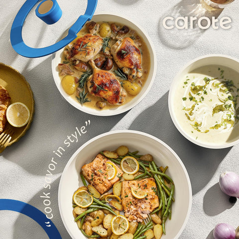 CAROTE dishwasher-safe pots and pans for effortless cleanup after meals