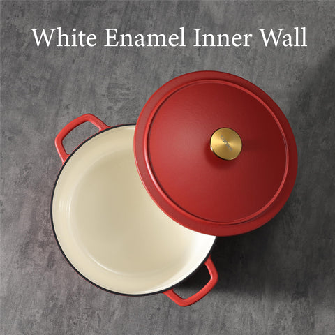 CAROTE Dutch oven dual handles provide secure grip for easy transfer