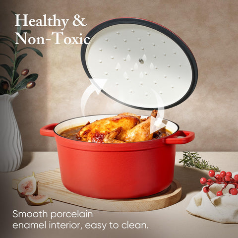 CAROTE red dual-handles for easy transfer from stove to oven