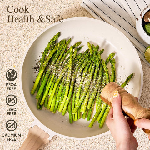 CAROTE cookware is easy to clean by hand with quick wipe.