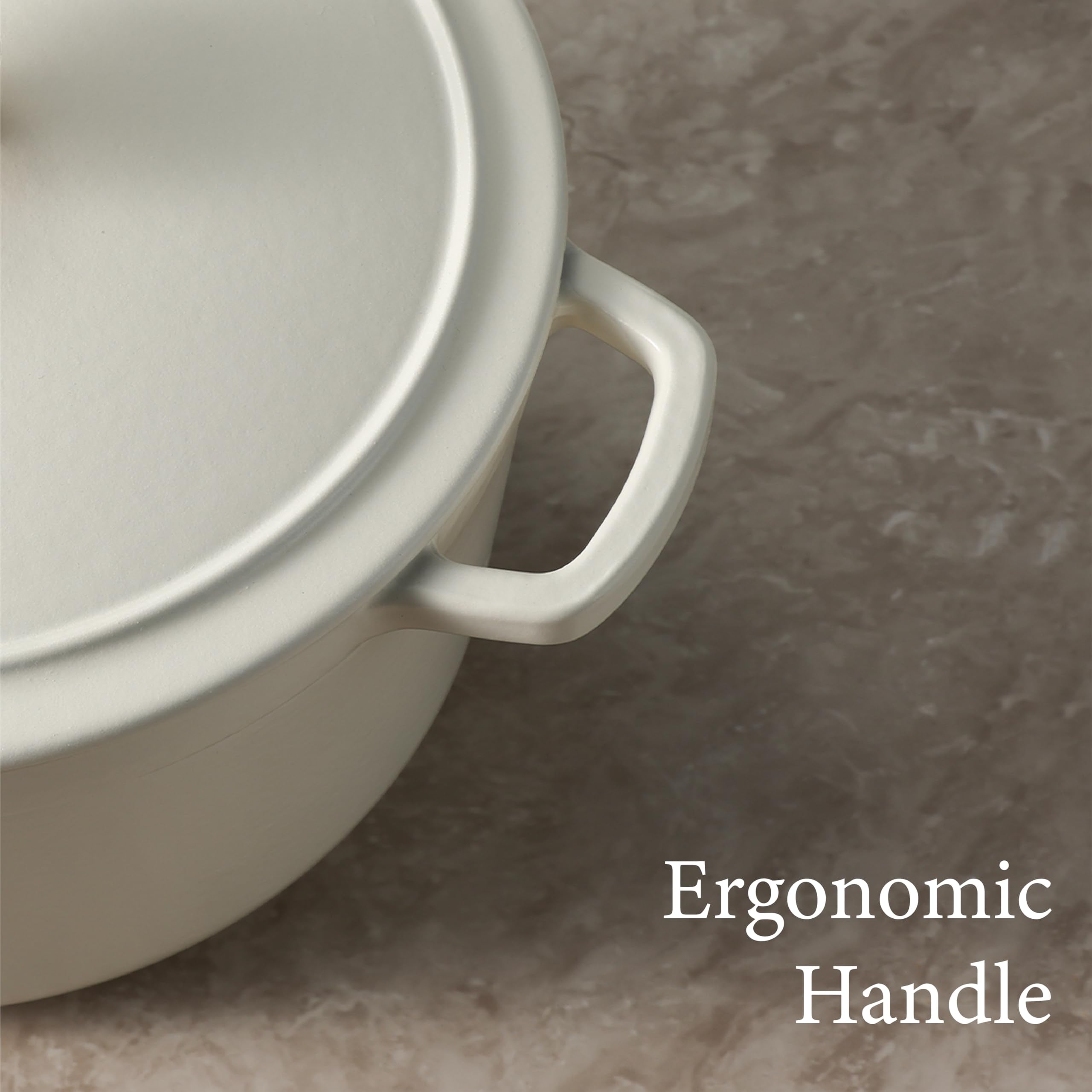 CAROTE Dutch oven transitions smoothly from stovetop to oven for flexible cooking.