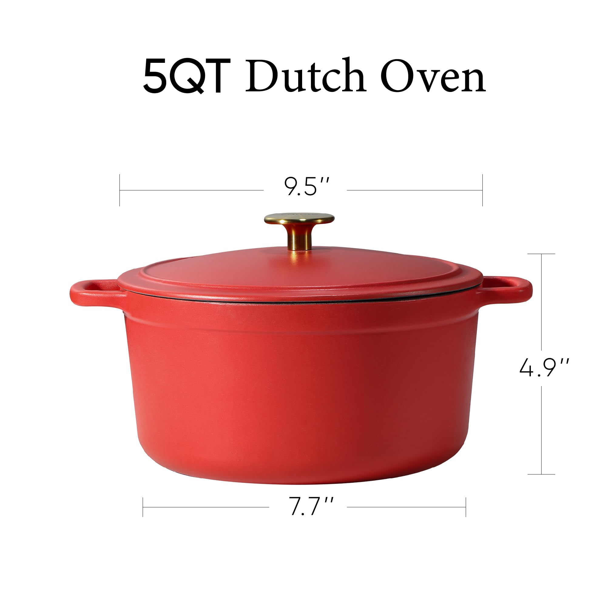 CAROTE enameled cast iron oven heat conduction close-up for even cooking