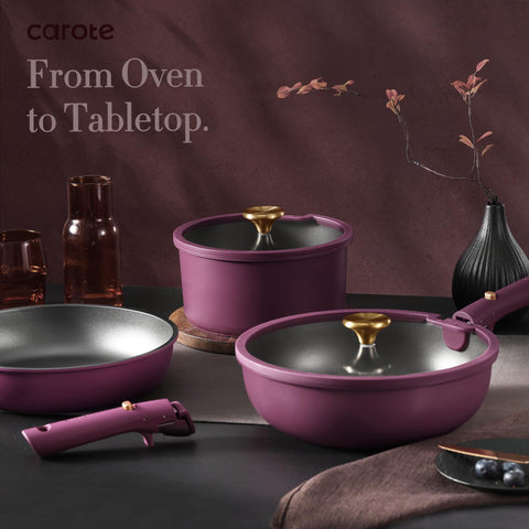 CAROTE gold and purple finish adds style to your kitchen.