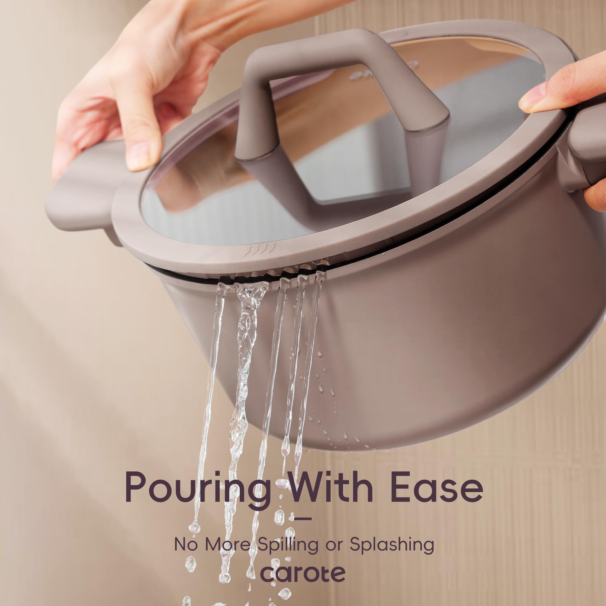 CAROTE granite nonstick surface highlighting easy release and cleanup.